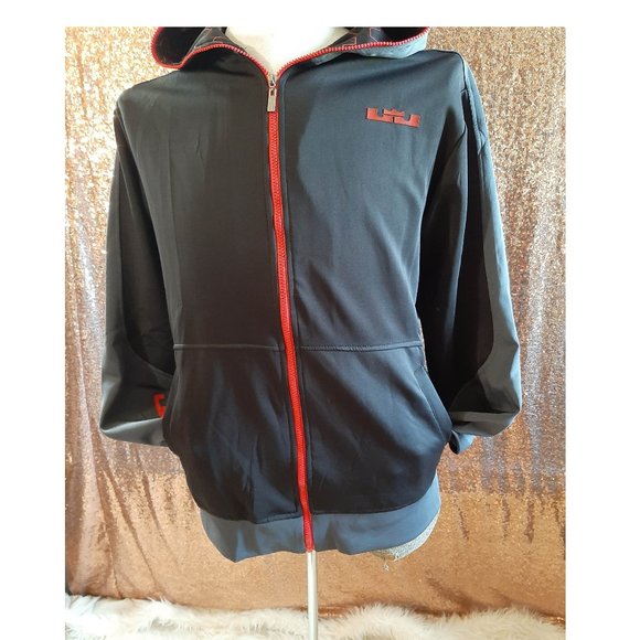 LeBron Men's James Black zip-up hoodie jacket Size: M - Picture 1 of 11